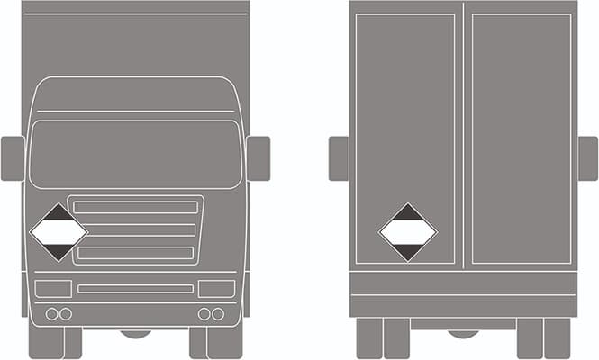 Маркировка транспортной единицы максимальной массой свыше 12 т, в которой перевозятся упаковки с опасными грузами в ограниченных количествах