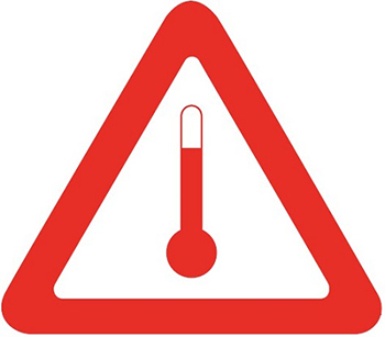 Маркировочный знак для веществ, перевозимых при высокой температуре для № ООН 3077