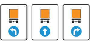 Знаки 4.8.1-4.8.3 ПДД "Направление движения транспортных средств с опасными грузами"