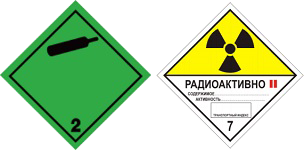 Знаки опасности № 2.2 и № 7B ДОПОГ